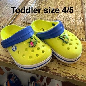 CROCS Toddler Yellow and Blue Sandals